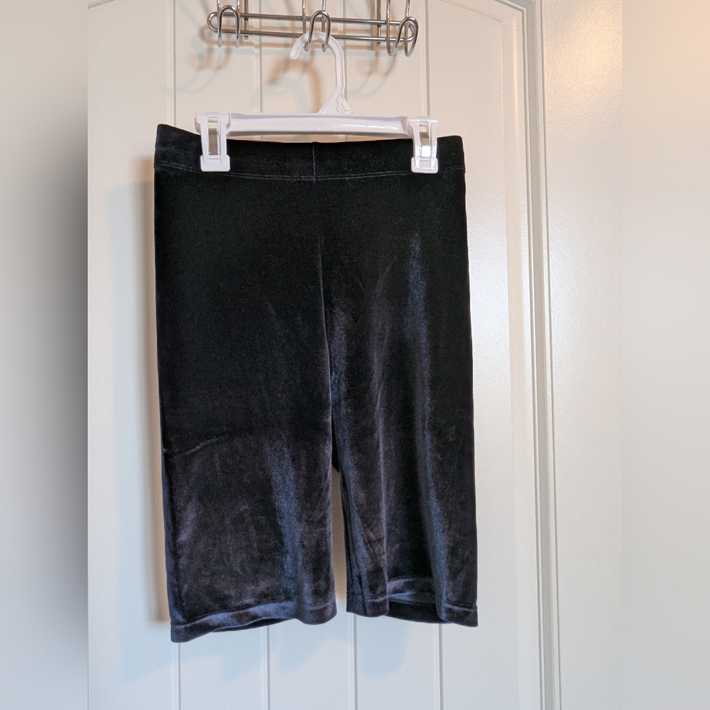 Fabletics Navy Velour Bike Shorts
